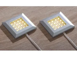 Set mit 2 LED-Leuchten CRUSH grau