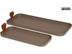 Set mit Tabletts GAËL 1x16x39cm braun