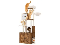 Katzenbaum FEANDREA Spanplatte vintage braun