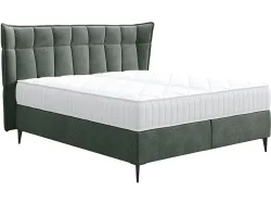Boxspringbett PALACE grün 160x200cm flexibel / halbfest