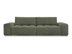 3er Sofa BOBOCHIC ANAKIN Boucle-Stoff grün