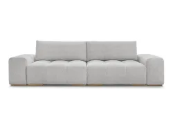 3er Sofa BOBOCHIC ANAKIN Boucle-Stoff hellgrau