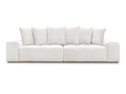 3er Sofa BOBOCHIC ANAKIN Boucle-Stoff weiss