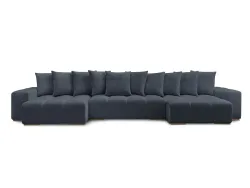 Wohnlandschaft BOBOCHIC ANAKIN Stoff mit Textur dunkelblau