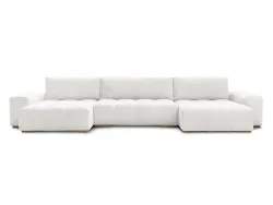 Wohnlandschaft BOBOCHIC ANAKIN Boucle-Stoff weiss