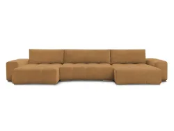 Wohnlandschaft BOBOCHIC ANAKIN Boucle-Stoff gelb