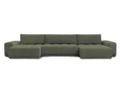 Wohnlandschaft BOBOCHIC ANAKIN Boucle-Stoff grün