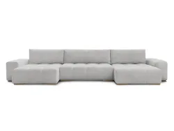 Wohnlandschaft BOBOCHIC ANAKIN Boucle-Stoff hellgrau