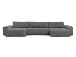 Wohnlandschaft BOBOCHIC ANAKIN Boucle-Stoff dunkelgrau