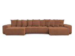 Wohnlandschaft BOBOCHIC ANAKIN Boucle-Stoff orange