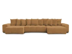 Wohnlandschaft BOBOCHIC ANAKIN Boucle-Stoff gelb