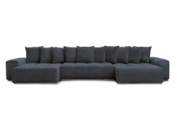 Wohnlandschaft BOBOCHIC ANAKIN Boucle-Stoff dunkelblau