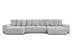Wohnlandschaft BOBOCHIC ANAKIN Boucle-Stoff hellgrau
