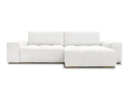 Ecksofa BOBOCHIC ANAKIN Boucle-Stoff weiss