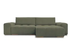 Ecksofa BOBOCHIC ANAKIN Boucle-Stoff grün