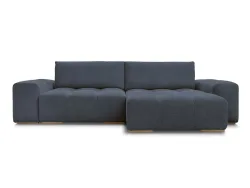 Ecksofa BOBOCHIC ANAKIN Boucle-Stoff dunkelblau