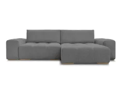 Ecksofa BOBOCHIC ANAKIN Boucle-Stoff dunkelgrau