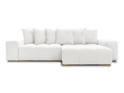 Ecksofa BOBOCHIC ANAKIN Boucle-Stoff weiss