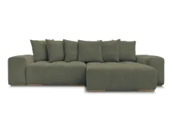 Ecksofa BOBOCHIC ANAKIN Boucle-Stoff grün