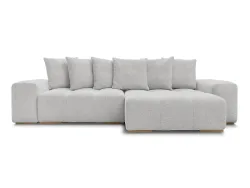 Ecksofa BOBOCHIC ANAKIN Boucle-Stoff hellgrau