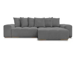 Ecksofa BOBOCHIC ANAKIN Boucle-Stoff dunkelgrau