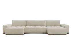 Wohnlandschaft BOBOCHIC ANAKIN Boucle-Stoff beige
