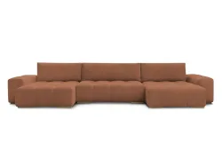 Wohnlandschaft BOBOCHIC ANAKIN Boucle-Stoff orange