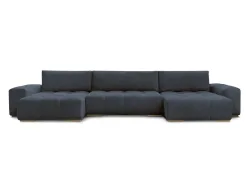 Wohnlandschaft BOBOCHIC ANAKIN Boucle-Stoff dunkelblau