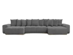 Wohnlandschaft BOBOCHIC ANAKIN Boucle-Stoff dunkelgrau