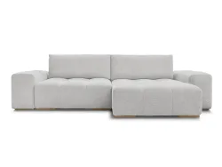 Ecksofa BOBOCHIC ANAKIN Boucle-Stoff hellgrau