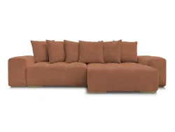 Ecksofa BOBOCHIC ANAKIN Boucle-Stoff orange