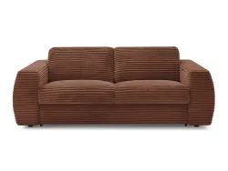 3er Sofa BOBOCHIC HUGO Boucle-Stoff orange