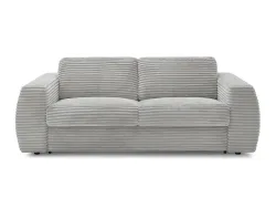 3er Sofa BOBOCHIC HUGO Boucle-Stoff hellgrau