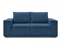 3er Sofa BOBOCHIC CHELSEA Cord-Stoff dunkelblau