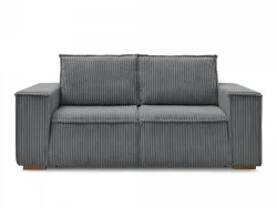 3er Sofa BOBOCHIC CHELSEA Cord-Stoff dunkelgrau