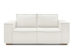 3er Sofa BOBOCHIC CHELSEA Stoff mit Textur weiss