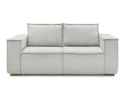 3er Sofa BOBOCHIC CHELSEA Stoff mit Textur hellgrau