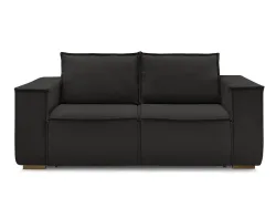 3er Sofa BOBOCHIC CHELSEA Stoff mit Textur schwarz