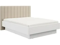 Bett ABERDEEN 160x200cm spanplatte weiss glänzend