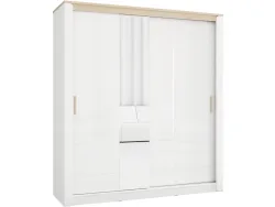 Schrank ABERDEEN weiss glänzend 2 Türen