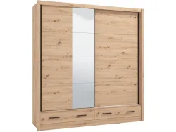 Schwebetürenschrank NANAIMO artisan eiche 2 Türen 2 Schubladen