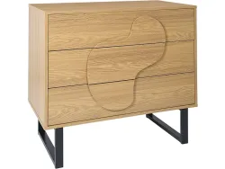 Kommode HOME DECO FACTORY CALYPSO 2 Schubladen 49x90x79cm rotbraun matt