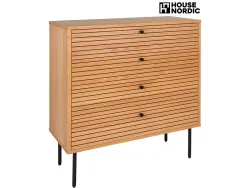 Kommode HOUSE NORDIC KYOTO 4 Türen 4 Schubladen 40x80x85cm natürliches holz eiche