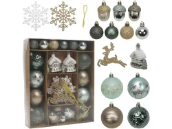 Set 38 Weihnachtskugeln MERRY grün