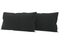 Set 2 Kissen PALACE 70x15cm grau anthrazit