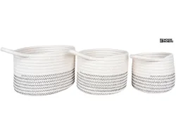 Set mit 3 Aufbewahrungsboxen ALGAR weiss 20x20x14cm