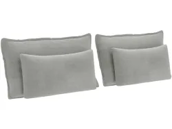 Set 4 Kissen KINGDOM 30x65cm grau unifarben