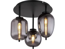 mutoni - Deckenleuchte Blacky Metall  matt 3xE14 46x46x36, One Size, Multicolor