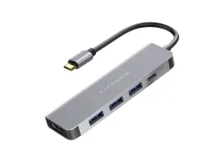 VIVANCO Hub USB Silber
