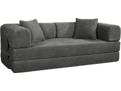 Vakuum-Schlafsofa LENA Polyester dunkelgrau